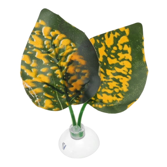 Unique Bargains Betta Fish Leaf Natural Habitat Simulation for Betta Spawnings Grounds Betta Spawnings Leaves Resting Bed Double Leaves Orange Deep Green