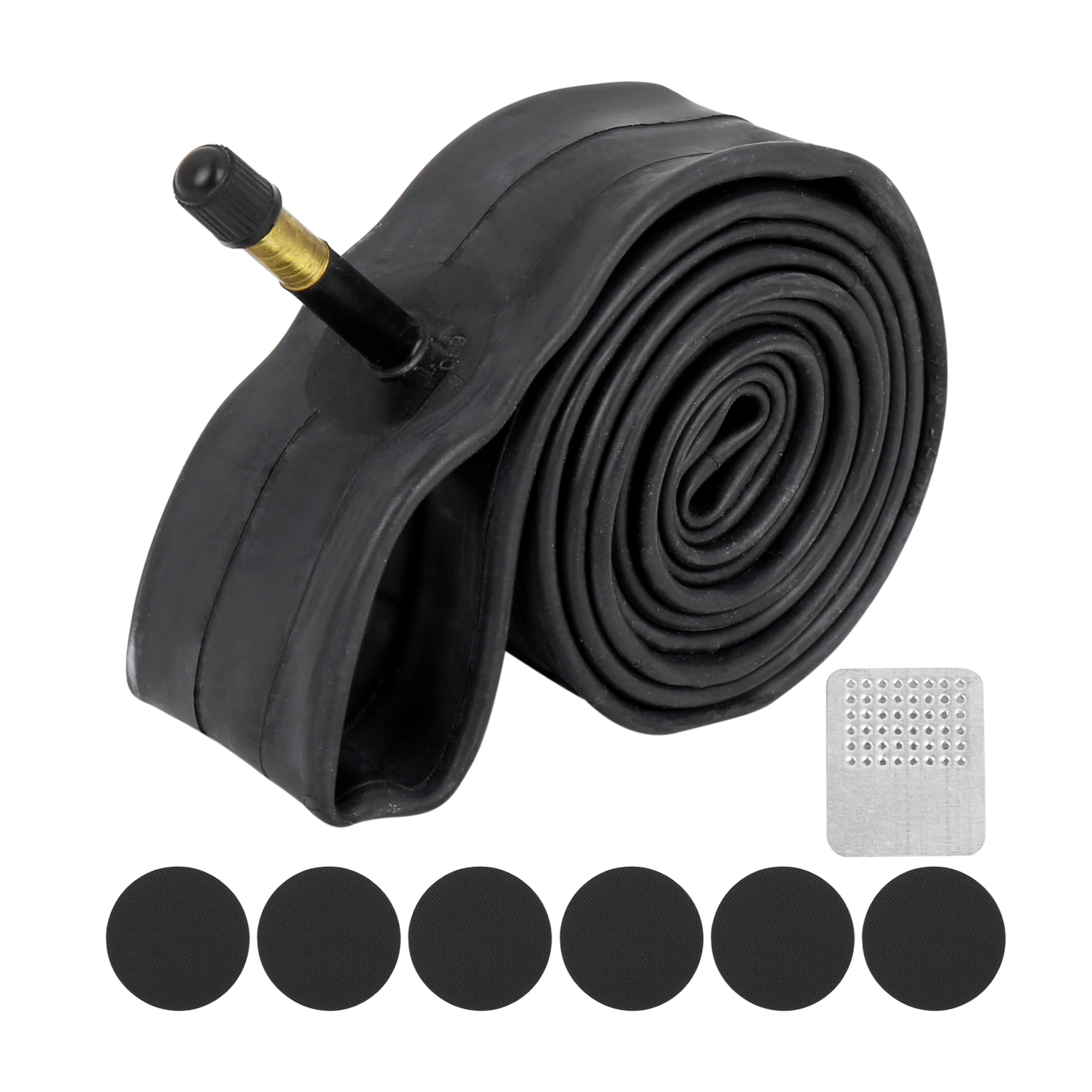 Unique Bargains Bicycle Inner Tube with Repair Tool 24"x1.75"2.125" 48mm Black Rubber