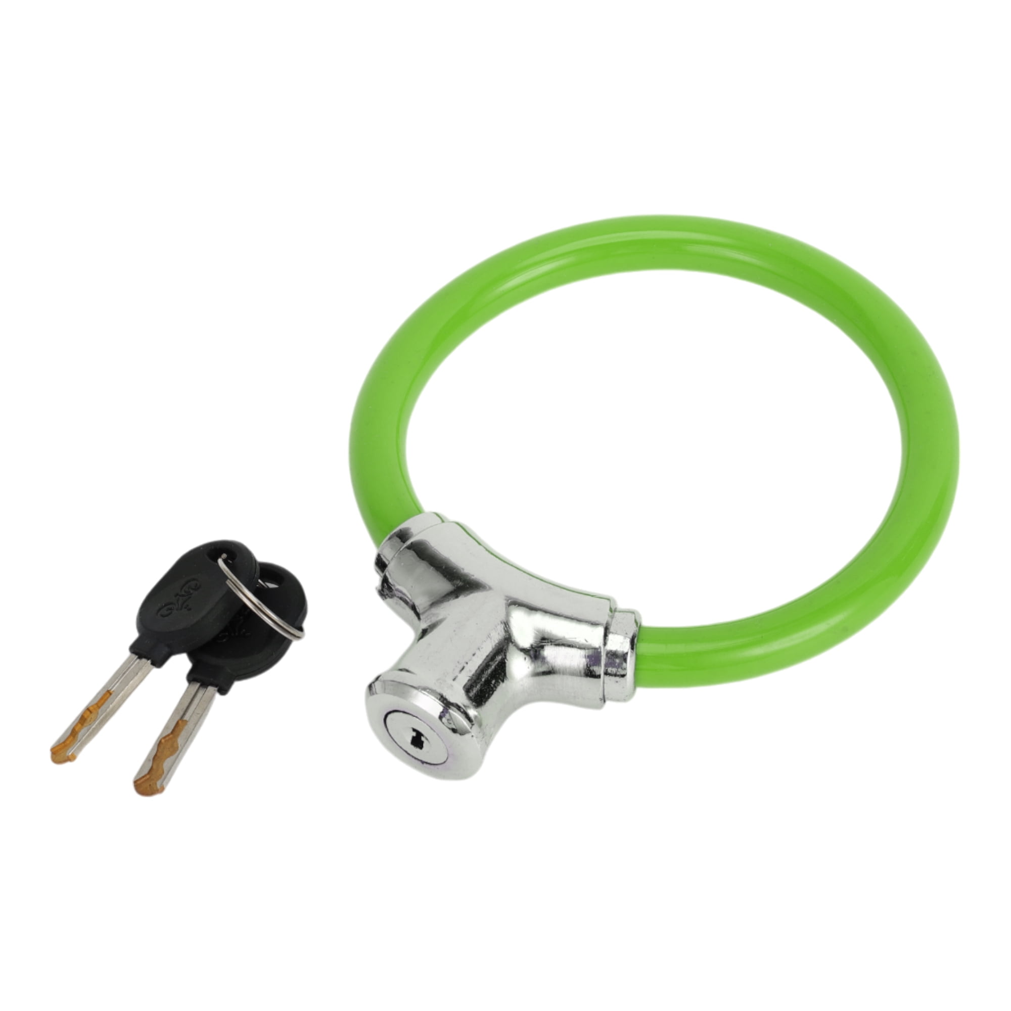 Unique Bargains Bicycle Lock Portable Ring Cable Anti-Theft Bike Lock 42cm Green
