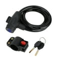 thumbnail image 1 of Unique Bargains Bicycle Lock with Key Bicycle Padlock Cable Lock Spiral Lock Cable Lock ABS Metal 120cm Black 1 Set, 1 of 6