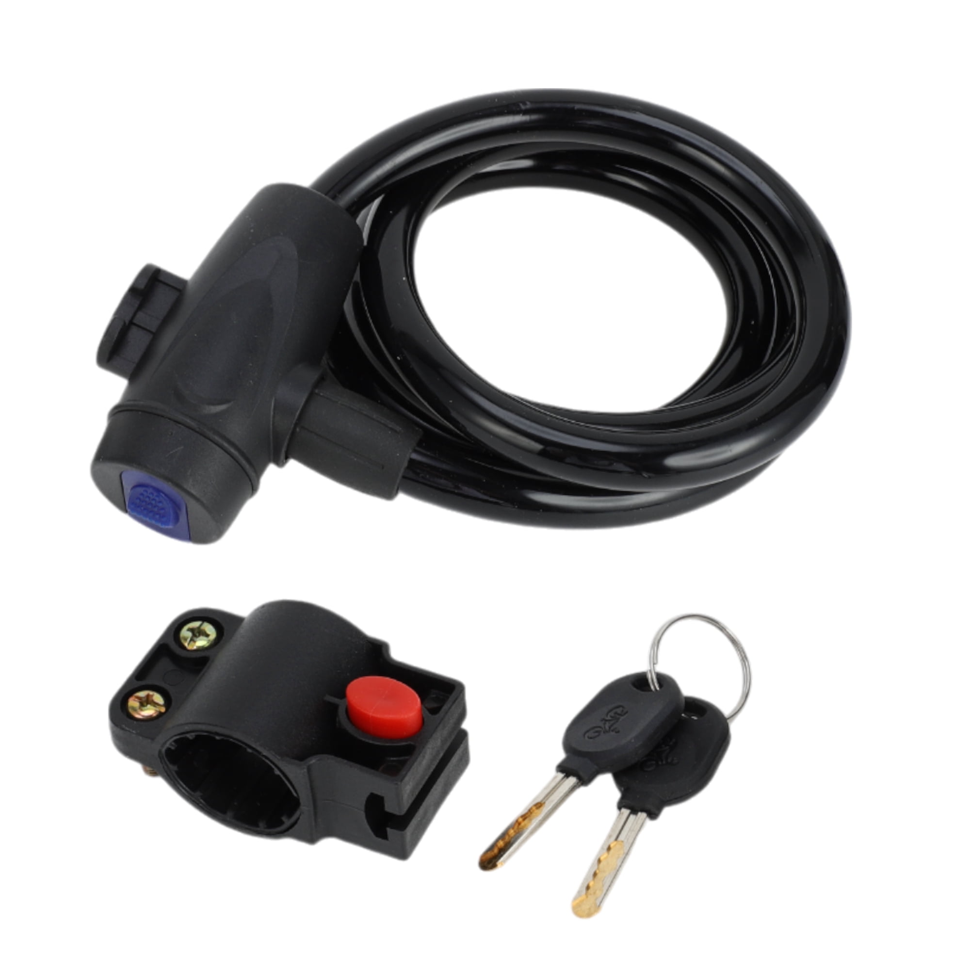 Unique Bargains Bicycle Lock with Lock Frame Padlock Cable Lock for Mountain Bike