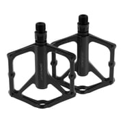 Unique Bargains Bicycle Pedal Aluminum Alloy Universal Bike Flat Pedal Black Fit 14mm Axles Non-Slip Bicycle Pedal for BMX MTB Road Bikes 1 Pair