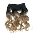 thumbnail image 1 of Unique Bargains Big Wavy Hair Hair Extensions High Temperature Fiber 18in Hair Extension Tape Gradient Light Gray, 1 of 2