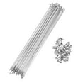 thumbnail image 1 of Unique Bargains Bike Bicycle Spokes 14G 235MM Mountain Bike Spokes carbon steel Silver 36Pcs, 1 of 8