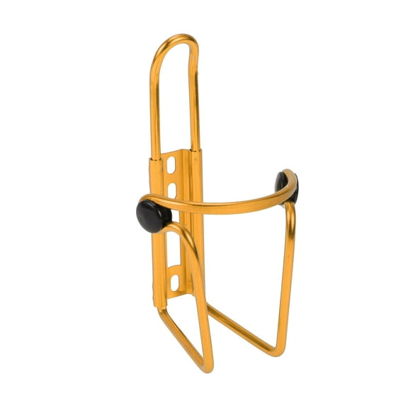 Unique Bargains Bike Bottle Cup Holder Cage Rack Thickened Strong Aluminium Alloy Bicycle Drinks Holder for MTB Road Mountain Bike Outdoor Cycling Gold Tone