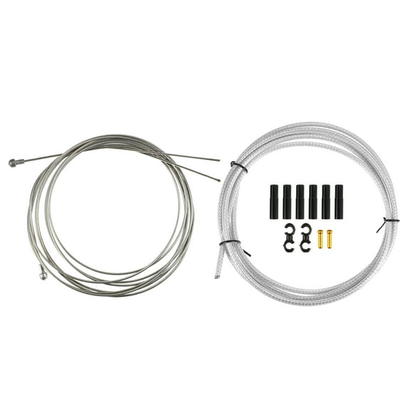 Unique Bargains Bike Brake Cable Housing Kit 98.43" Bicycle Brake Cable Wire Universal for Road Bicycle Silver Tone