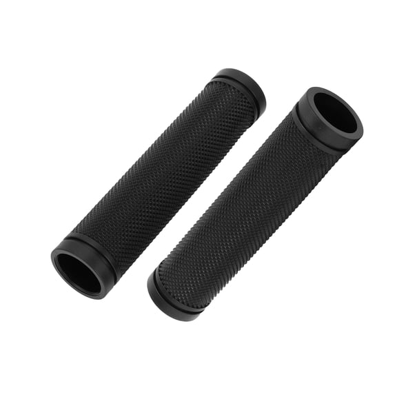 Unique Bargains Bike Handlebar Grips Covers 162mm Bicycle End Grips Protector Rubber Black Non-Slip 1 Pair