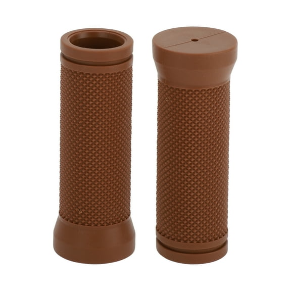 Unique Bargains Bike Handlebar Grips Covers 90mm Long Lightweight Bicycle End Grip Protector Brown 1 Pair