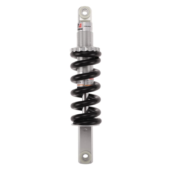 Unique Bargains Bike Rear Shock Absorber 215mm 2000lbs Capacity Coil Spring Shock Suspension for Bicycle/Motorcycle Damping Suspension Shock Damper Silver Tone Black