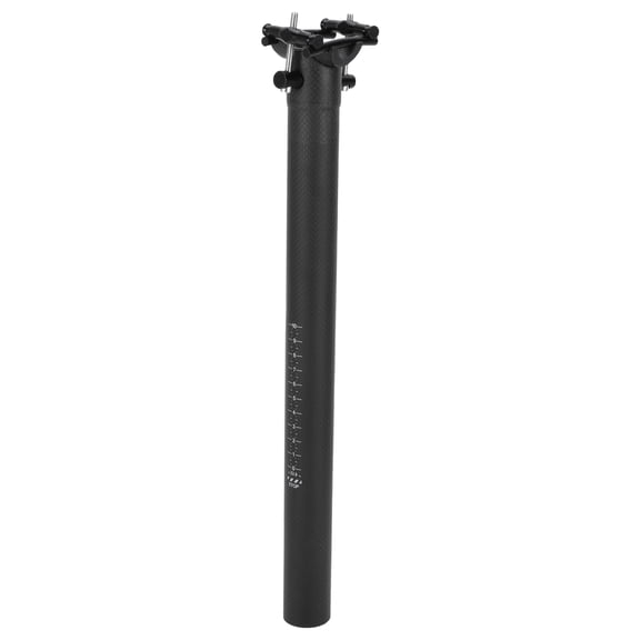 Unique Bargains Bike Seat Posts Ultra Light Bike Saddle Post Seat Tube Matte Black 1 Pc 33.9x400mm Carbon Fiber