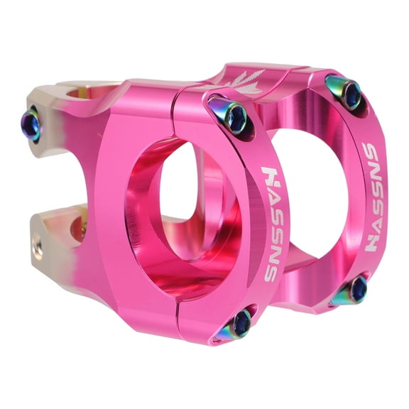 Unique Bargains Bike Stem Short Handlebar Adjustable Stem for Bike Aluminum Alloy 35mm Stem Length Rose Gold Tone