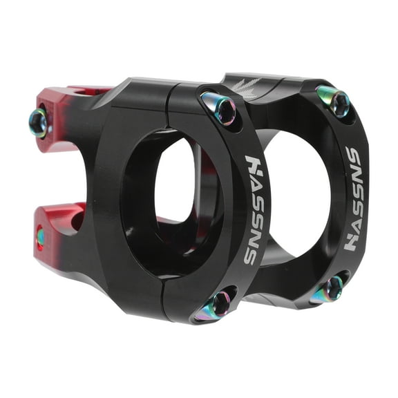 Unique Bargains Bike Stem Short Handlebar Adjustable Stem for Mountain Bike Aluminum Alloy 35mm Stem Length Red Black