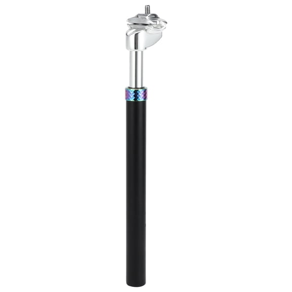 Unique Bargains Bike Suspension Seatpost 30.9x400mm Post Seat Black Silver Tone Aluminum Alloy