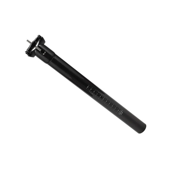 Unique Bargains Bike Suspension Seatpost 31.6x300mm Saddle Post Seat Gloss Black Carbon Fiber