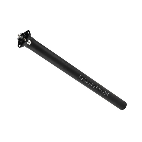 Unique Bargains Bike Suspension Seatpost 31.6x400mm Saddle Post Seats Matte Black Carbon Fiber