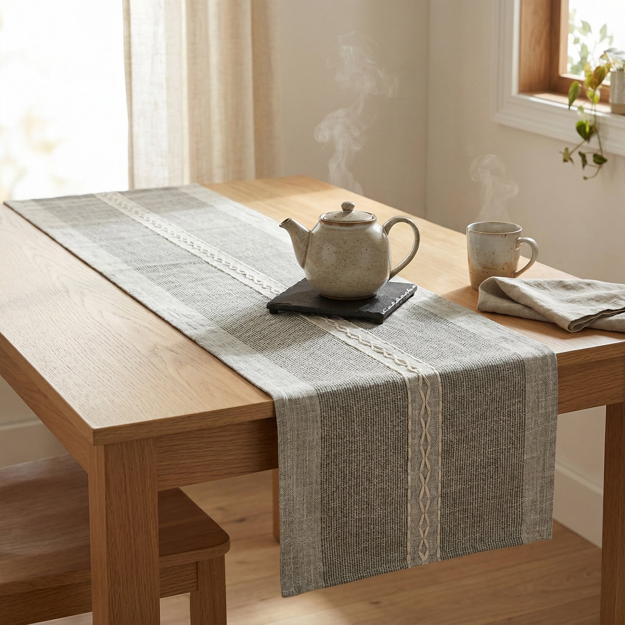 Unique Bargains Birthday Decorations Long Kitchen Runner Gray 13x72in
