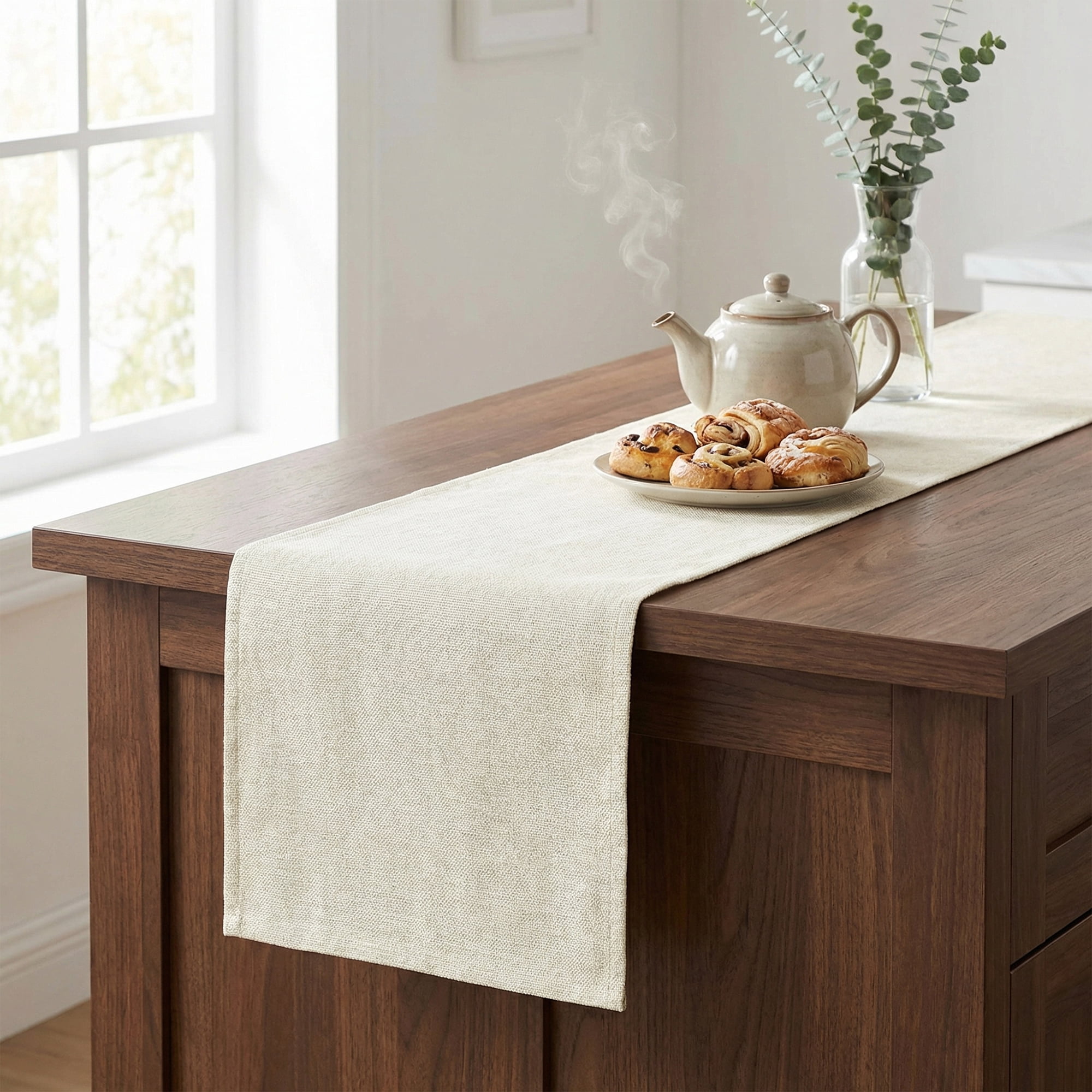 Unique Bargains Birthday Decorations Washable Kitchen Runner Beige 11.8x70.9in