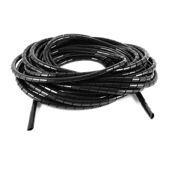 Unique Bargains Black 10mm Outside Dia. 10M Polyethylene Spiral Cable Wire Wrap Tube