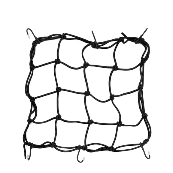 Unique Bargains 13"x 13" Bike Cargo Luggage Storage Mesh Net for Bicycle, Black