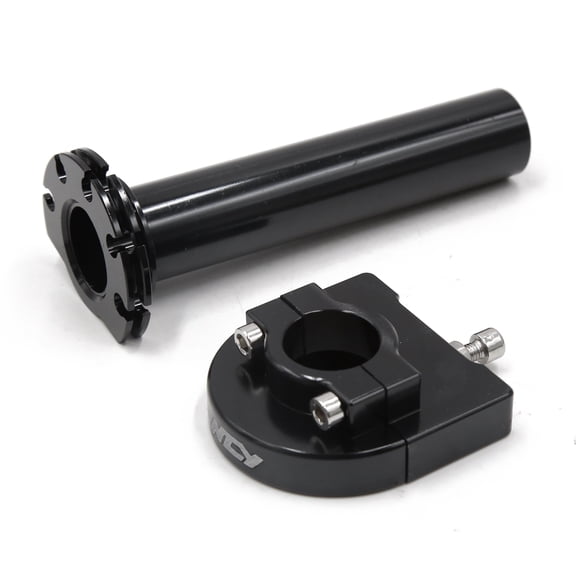 Unique Bargains Black 7/8" Dia. Aluminum Alloy Engine Handlebar Throttle Hand Grip for Motorcycle
