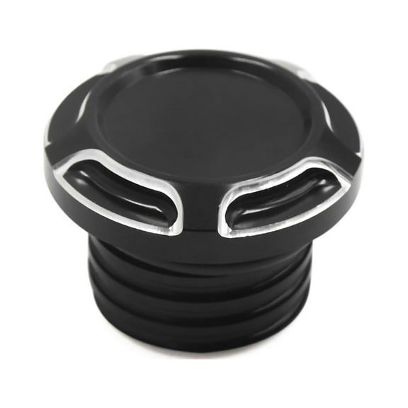 Unique Bargains Black Aluminium Alloy Motorcycle Oil Fuel Tank Cover Cap for Harley Davidson