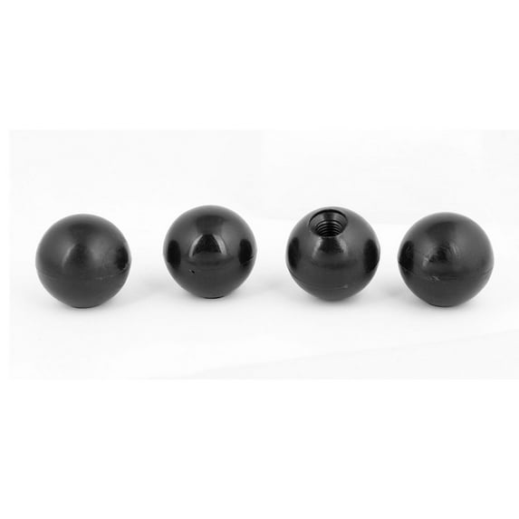 Unique Bargains Black Ball Shape 35mm Dia 10mm Female Threaded Knob Handgrip Handle x 4