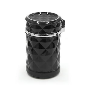 Unique Bargains Black Car Vehicle Blue  Light  Ashtray Portable Smokeless Holder