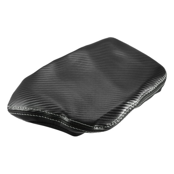Unique Bargains Black Carbon Fiber Pattern Center Console Cover Armrest Protector Cover Pad for Volvo S90 XC90 XC60 2021