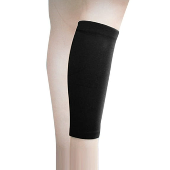Unique Bargains Black Elastic Sports Leg Brace Guard Shin Calf Support Sleeve
