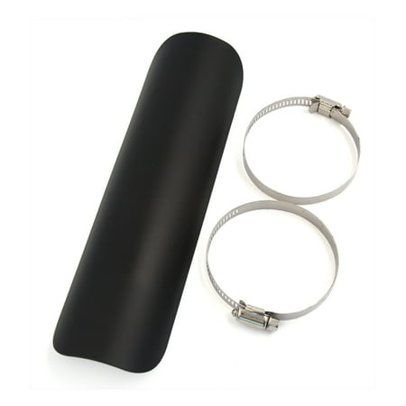 Unique Bargains Black Exhaust Pipe Cover Straight Guard Muffler Heat Shield Fit for Ironhorse