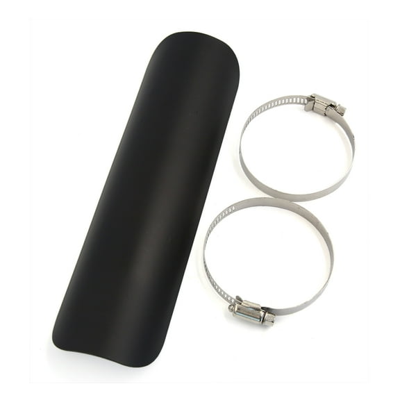 Unique Bargains Black Exhaust Pipe Cover Straight Guard Muffler Heat Shield Fit for Ironhorse