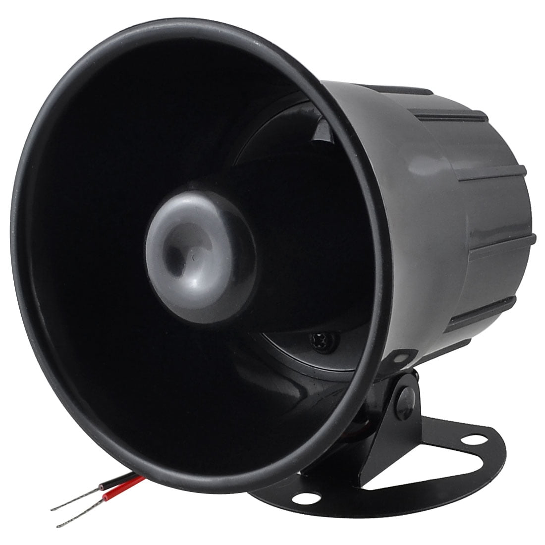 Unique Bargains Black Loud Universal Car Security Alarm Siren Horn DC 12V  15W 