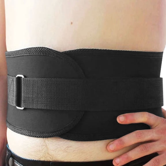 Unique Bargains Black M Size Adjustable Waist Brace Belt Lumbar Support Posture Correction Strap