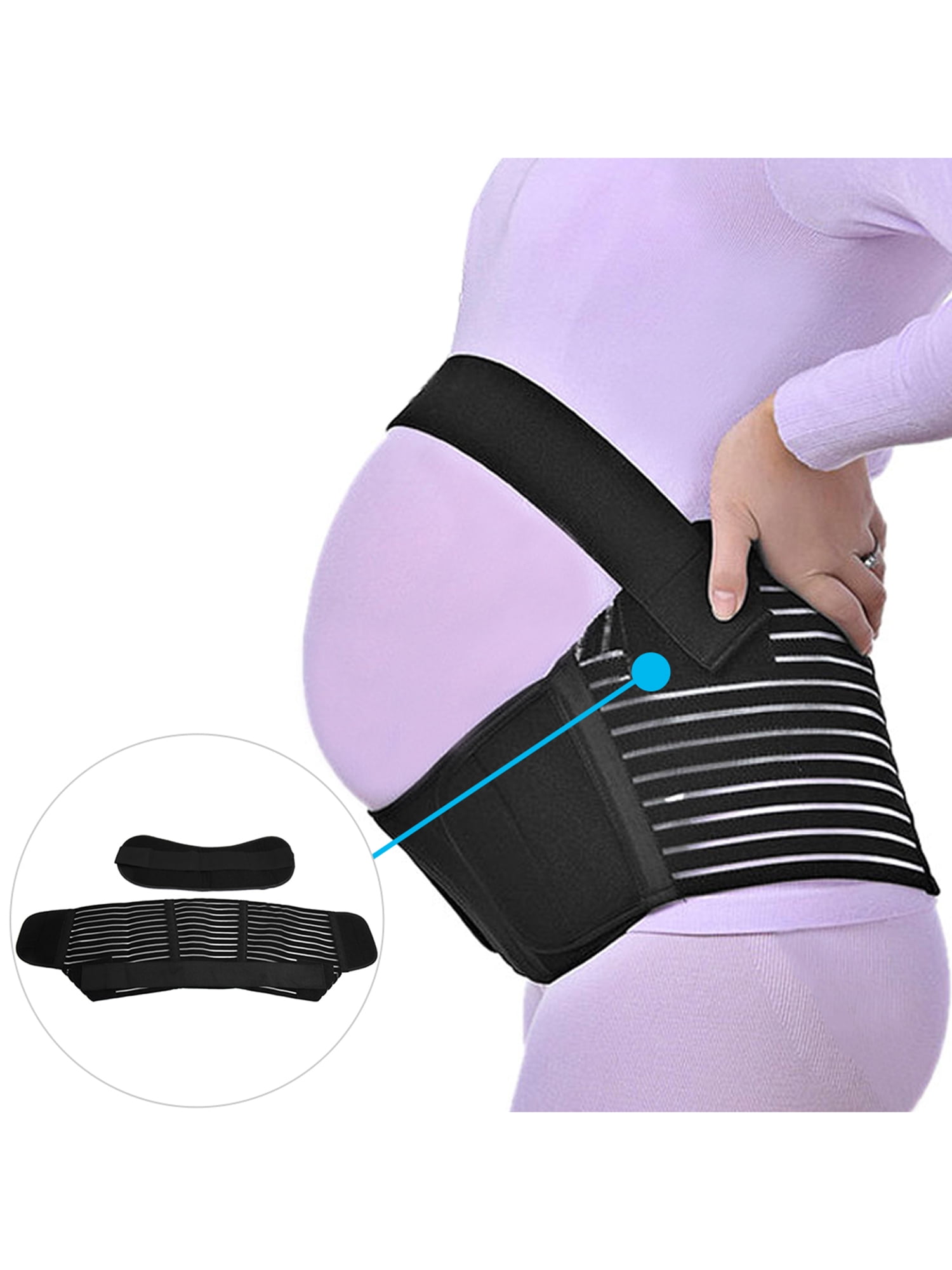 Unique Bargains Black M Size Maternity Pregnancy Belly Support Belt Prenatal Abdominal Brace Band