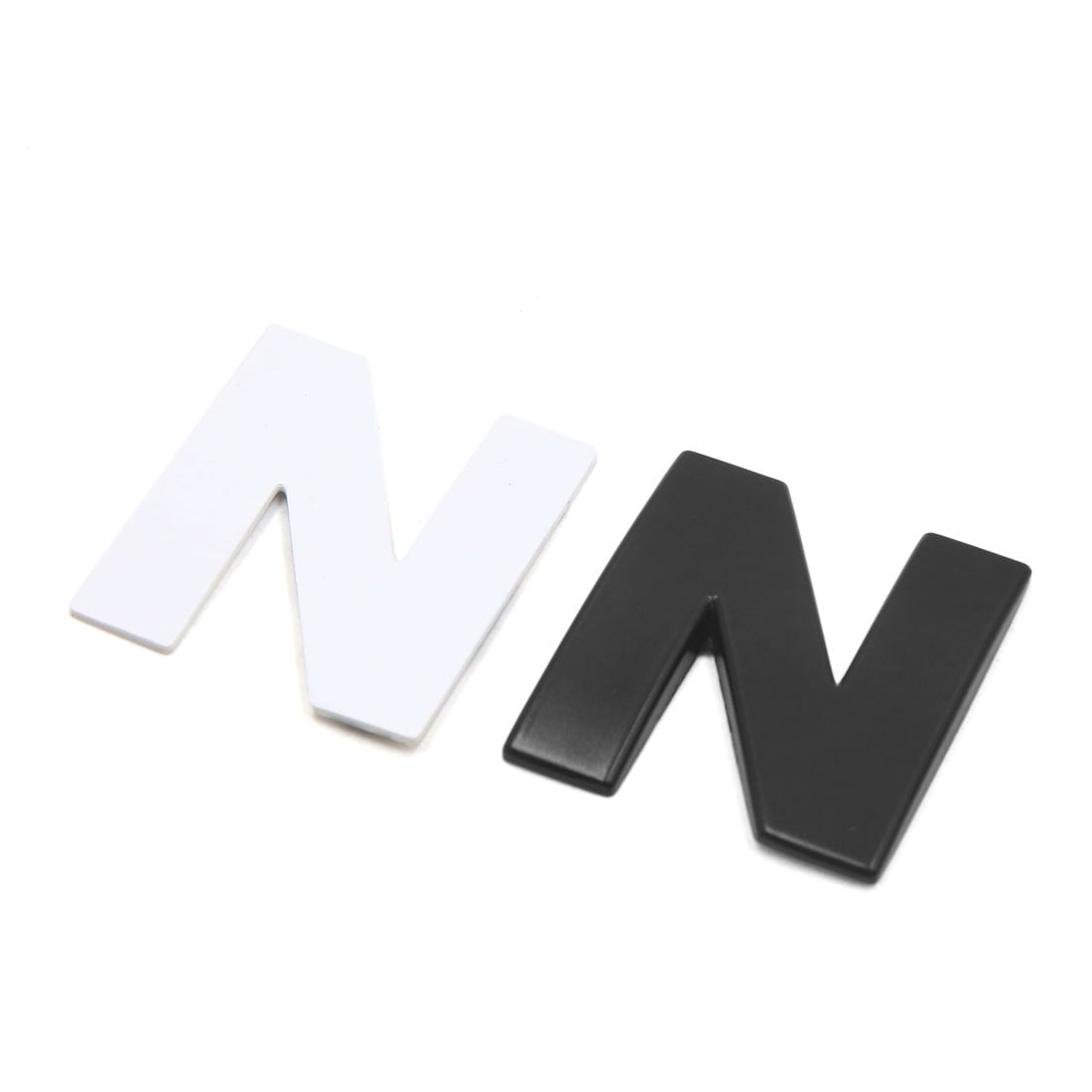Unique Bargains Black Metal N Letter Shaped Alphabet Sticker Emblem