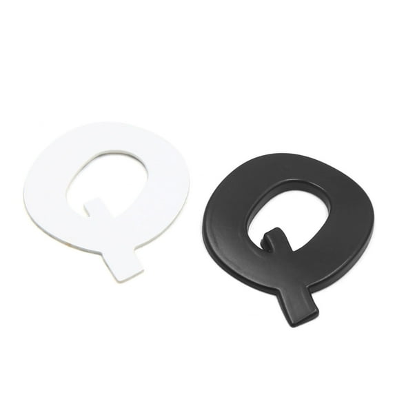 Unique Bargains Black Metal Q Letter Shaped Alphabet Sticker Emblem Badge Decals for Car