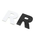 thumbnail image 1 of Unique Bargains Black Metal R Letter Shaped Alphabet Sticker Emblem Badge Decals for Car, 1 of 2