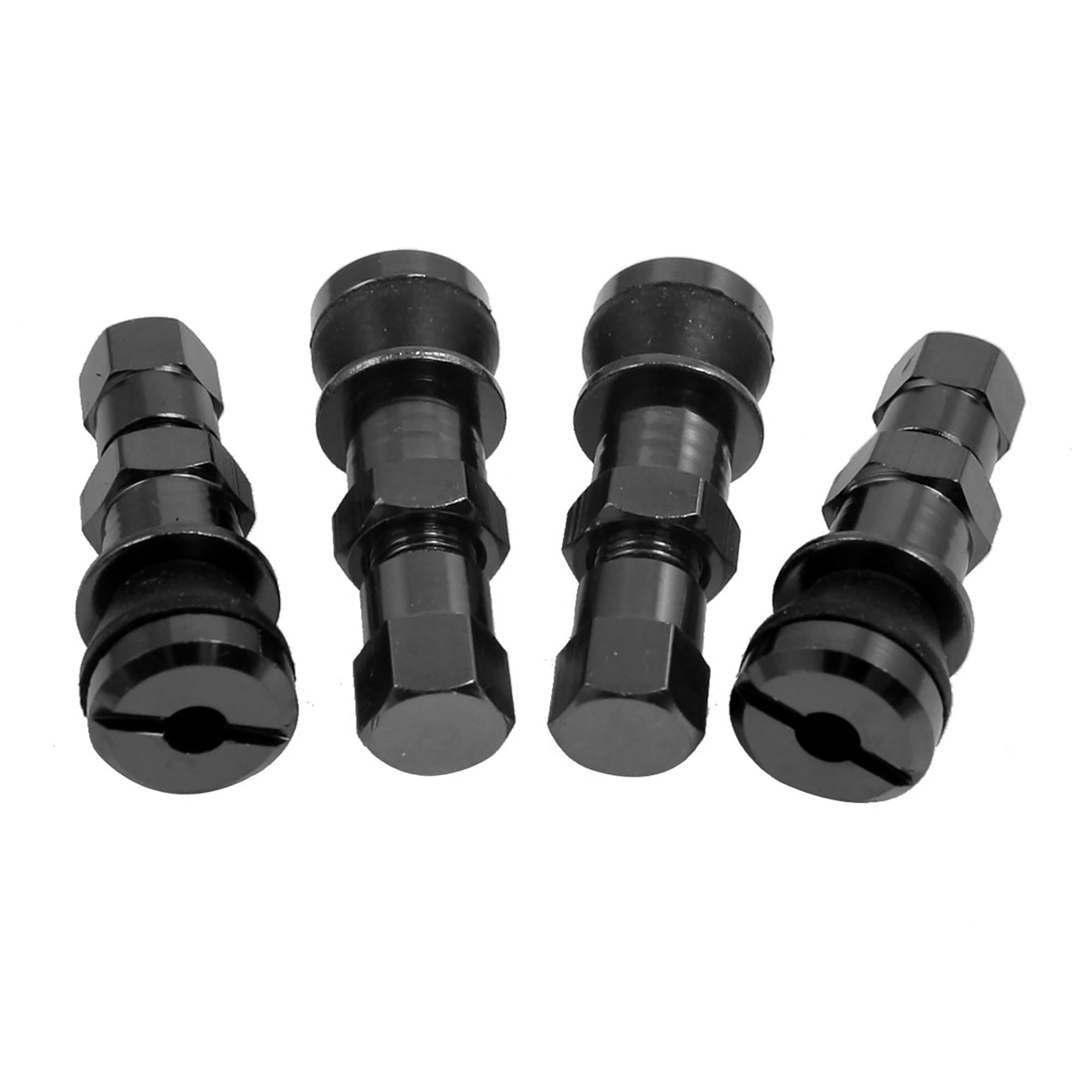 Unique Bargains Black Metal Universal Automobile Car Truck Tire Valve Stem Kit 4 Pcs