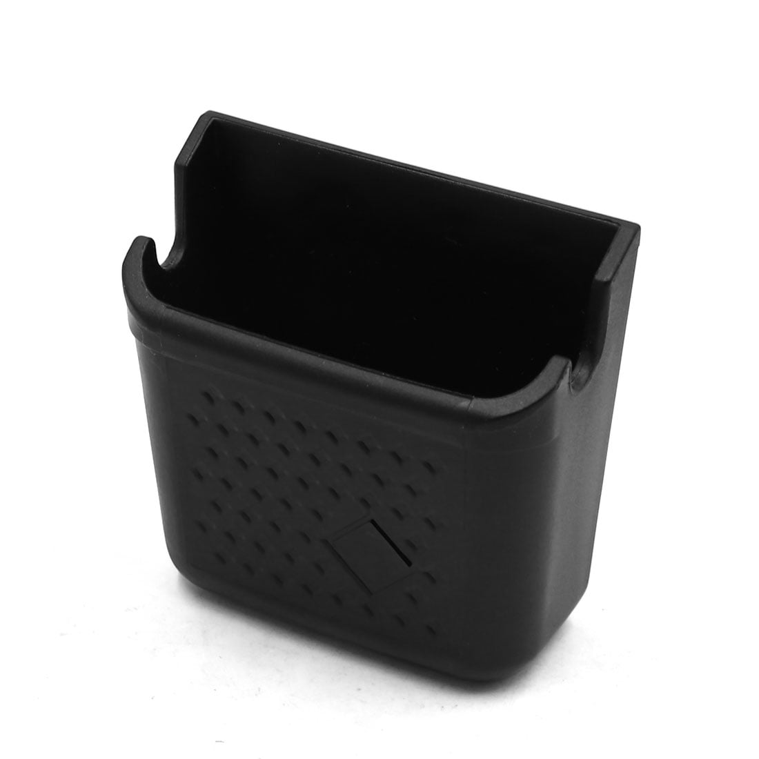 Unique Bargains Black Plastic Adhesive Holder Storage Sundries Pocket for Car Home