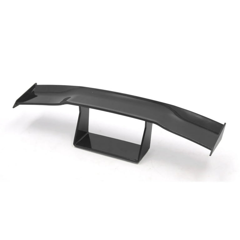Unique Bargains Black Plastic Adhesive Tail Rear Spoiler Wing Body  Decoration for Car Vehicle 