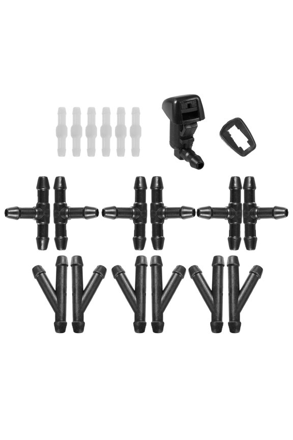 Black Plastic Front Windshield Wiper Nozzles Kit 7C3Z-17603-A for Ford F150 2007-2011