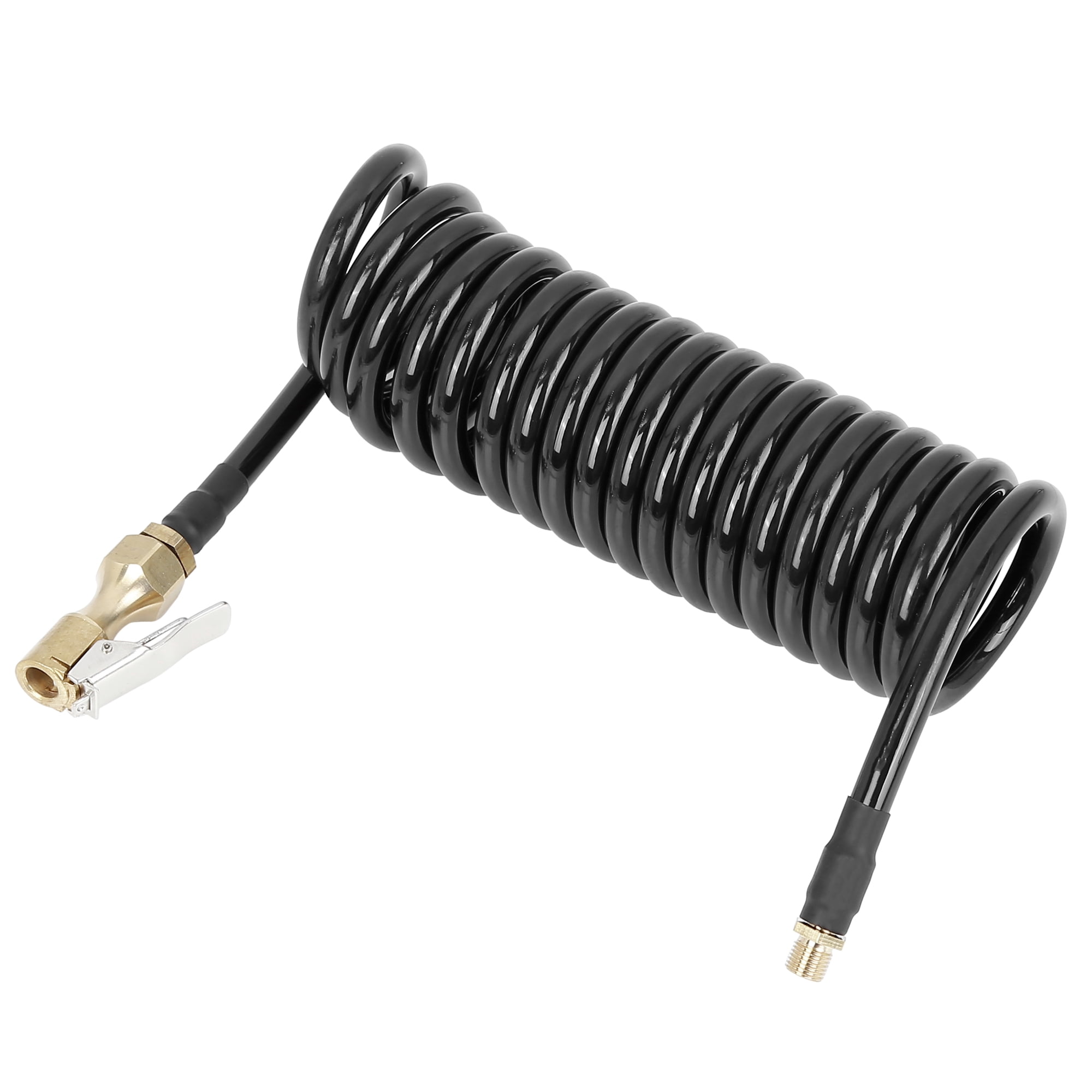 Unique Bargains Black Tire Inflator Hose with Locking Chuck 0.31" OD