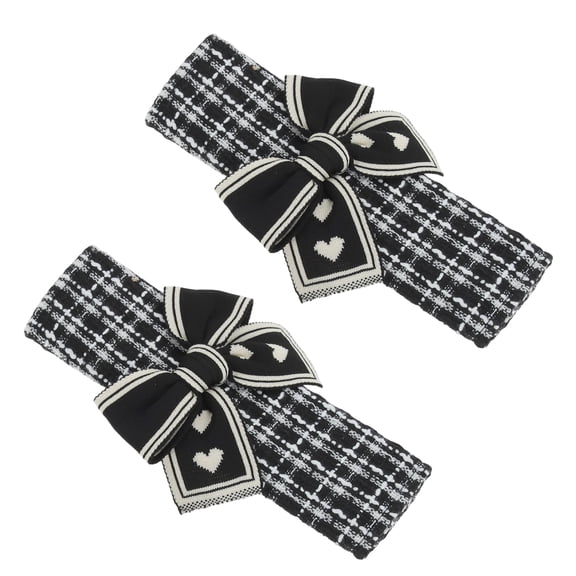 Unique Bargains Black White Seat Belt Cover Pad 23.5cm Seatbelt Strap Cushion Shoulder Padding 2 Pcs