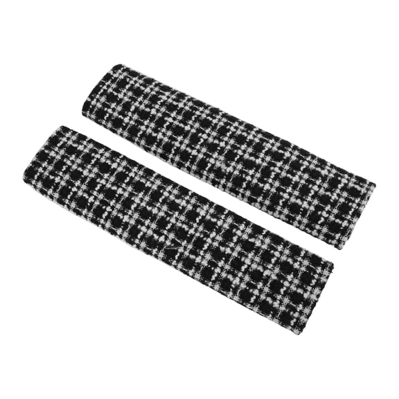 Unique Bargains Black White Seat Belt Cover Pad Polyester 24cm Seatbelt Strap Cushion Shoulder Padding 2 Pcs