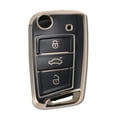 thumbnail image 1 of Unique Bargains Black with Gold Tone Edge TPU Key Fob Shell Cover Case for VW Golf 7 + Variant - 3 Buttons Remote Control Key Fob Case, 1 of 6