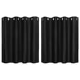 thumbnail image 1 of Unique Bargains Blackout Window Curtains Kitchen Panels Set of 2 Black 52" x 36", 1 of 8