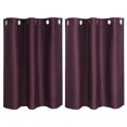 thumbnail image 1 of Unique Bargains Blackout Window Curtains Kitchen Panels Set of 2 Burgundy 42" x 36", 1 of 8