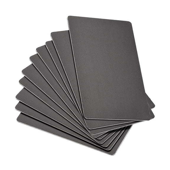 Unique Bargains Blank Metal Cards Anodized Aluminum Plate 3.94" x 2.36" x 0.04"