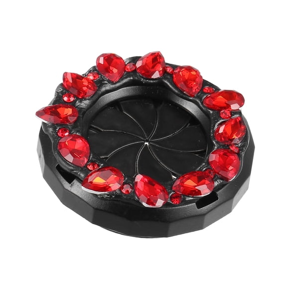 Unique Bargains Bling Car Engine Start Stop Button Cover Shiny Faux Crystal Rhinestone Key Ignition and Knob Ring Red