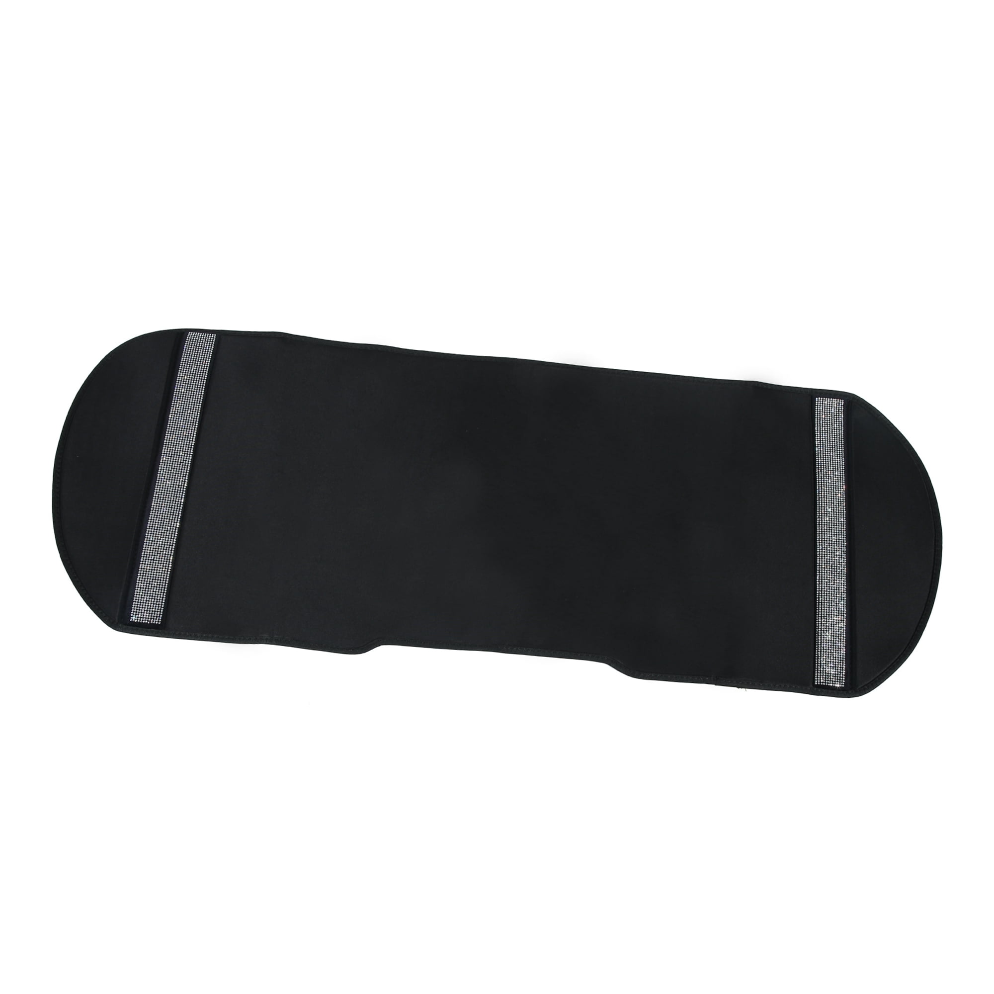 Unique Bargains Bling Car Rear Back Seat Mesh Covers Pad Mat Faux Leather Universal Black